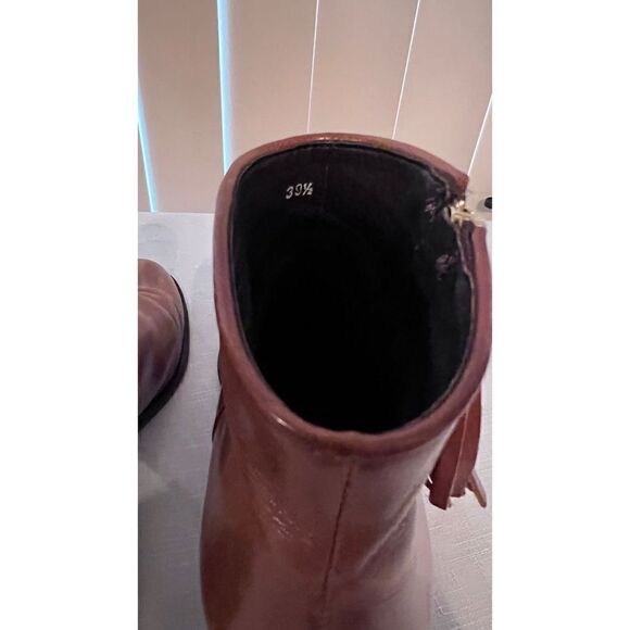 Russell & Bromley Tan Tassal Brown Leather Chelsea side zip boots side 9 EU 39.5 - Picture 7 of 12